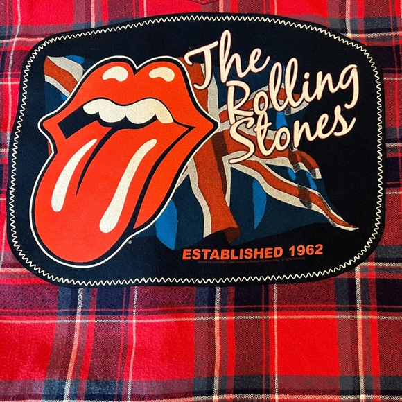 The Rolling Stones One-of-a-Kind Shirts by AG MadAndie Custom Unisex Flannel - L - Picture 3 of 5